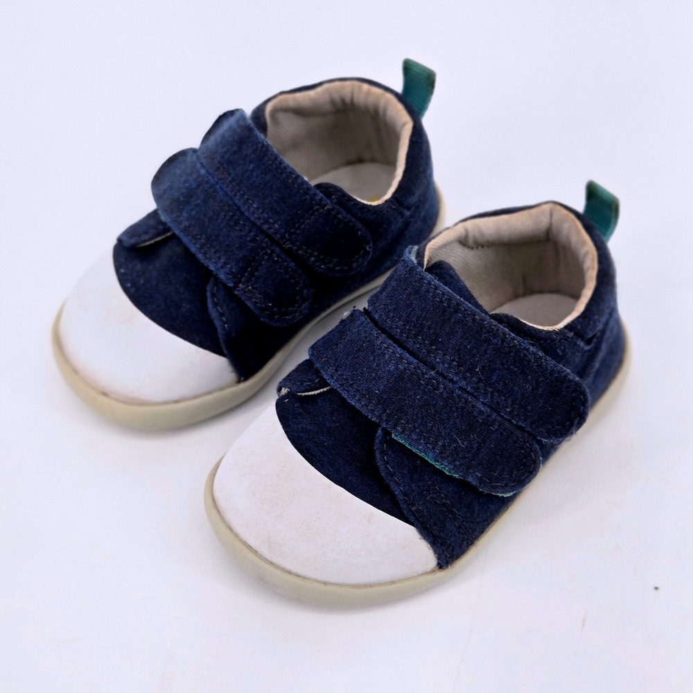 Ten Little First Walkers Everyday Original Navy Blue Canvas Shoes Toddler Sz 5